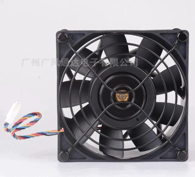 Alt view image 5 of 5 - PFC0912DE 92mm fan 92x92x38mm 9238 9038 DC12V 3.72A 4 wires pwm large air volume cooling fan for server