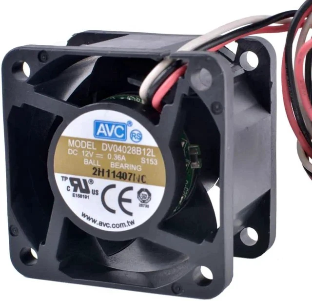 Alt view image 3 of 4 - DV04028B12L 4028 4cm 40mm fan 12V 0.36A Temperature Control Sensor - Silent Airflow Cooling Fan