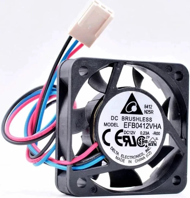 Alt view image 2 of 4 - EFB0412VHA-R00 4cm 4010 40mm fan DC12V 0.23A 3 lines Switch inverter small cooling fan