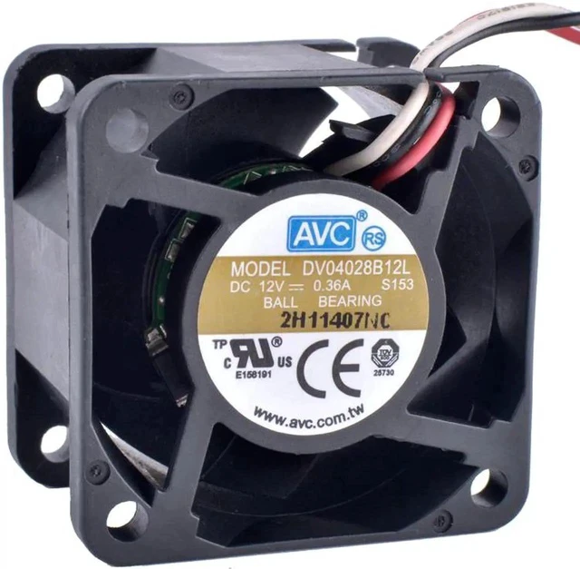 Alt view image 4 of 4 - DV04028B12L 4028 4cm 40mm fan 12V 0.36A Temperature Control Sensor - Silent Airflow Cooling Fan