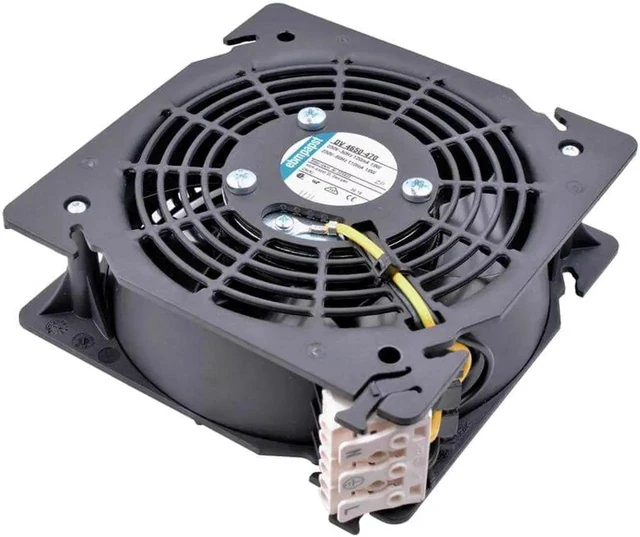 Alt view image 2 of 5 - DV 4650-470 12cm 120x120x38mm AC230V 220V 120mA 19W High-end cabinet metal cooling fan