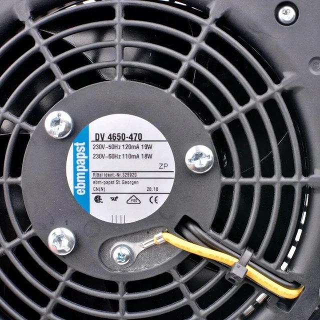 Alt view image 4 of 5 - DV 4650-470 12cm 120x120x38mm AC230V 220V 120mA 19W High-end cabinet metal cooling fan