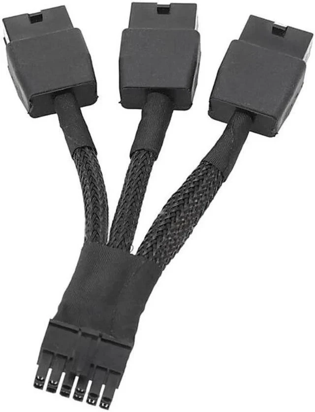 Main image of PCIE 12VHPWR 12Pin Connector to 3x8Pin PCI-E GPU Power Adapter Cable for Ampere RTX 3060ti 3070 3080 3090