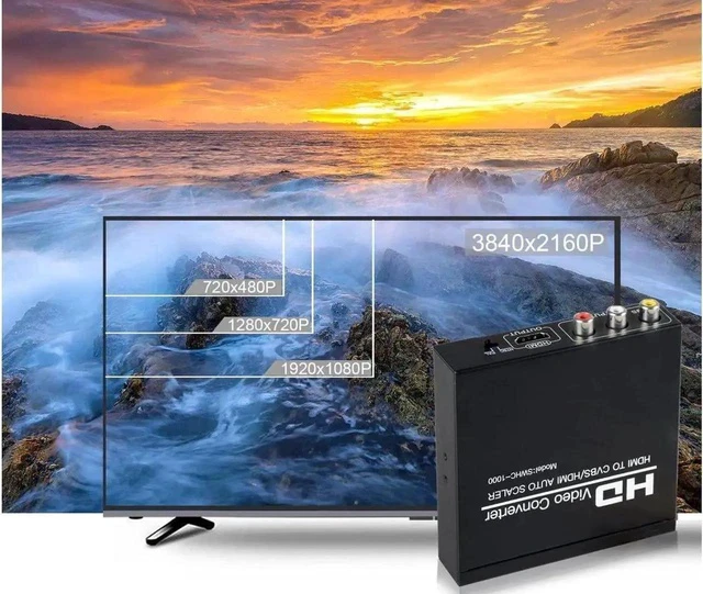 Alt view image 2 of 7 - 4K HDMI To AV HDMI Converter, HDMI to HDMI+3RCA Adapter, HDMI to AV 3RCA CVBs Composite Video Audio Converter Adapter for HD TV and Older TV