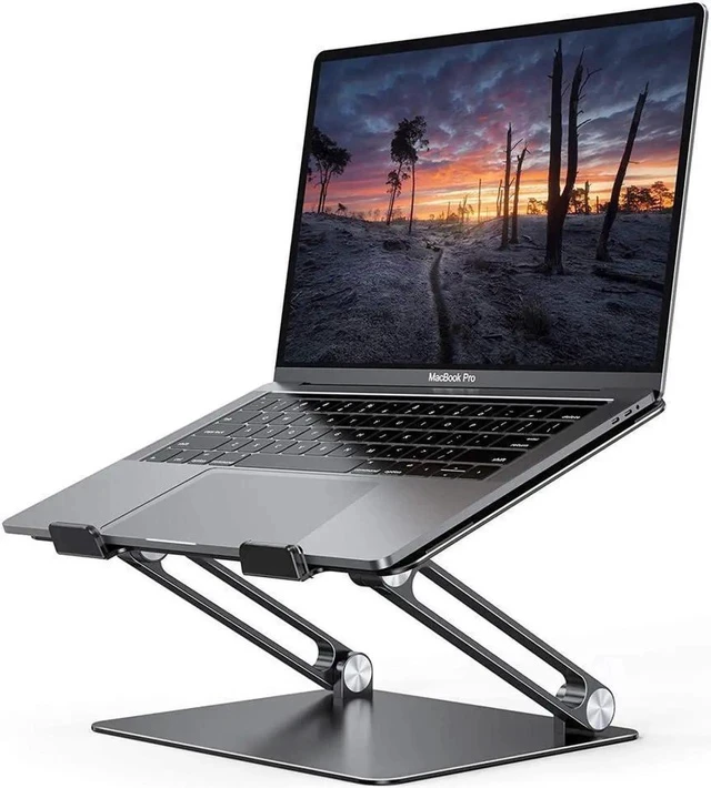 Alt view image 6 of 7 - Laptop Stand Notebook Stand Riser Aluminum Foldable Computer Stand, Compatible with All Laptops 10-17" MacBook Pro, iPad Air(Z19-Black)