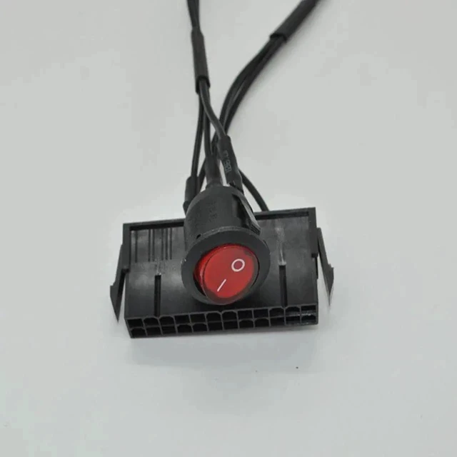 Alt view image 2 of 2 - 24 Pin Cable Switch cable 24Pin Power Supply Synchronizer ATX Mining Power Start Switch Power tester cable Computer Adaptor