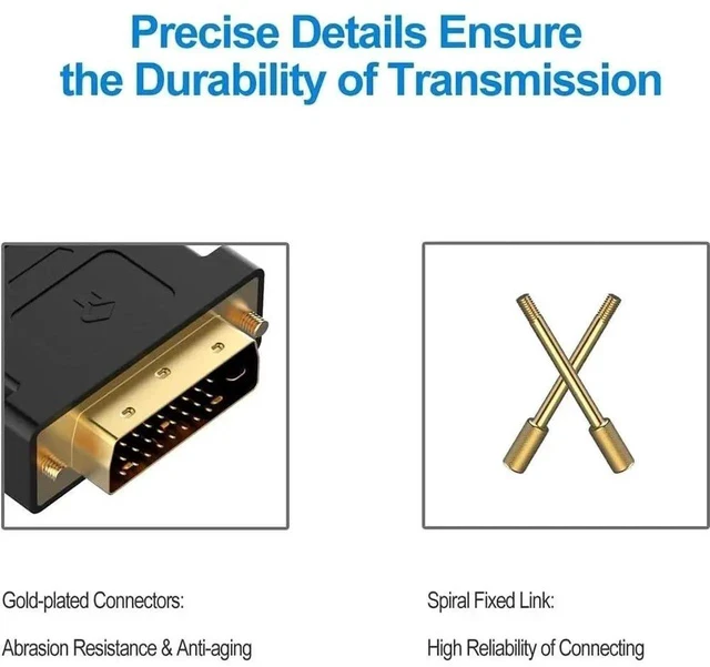 Alt view image 2 of 7 - DVI to HDMI, Bidirectional DVI-D to HDMI Male to Female Adapter with Gold-Plated 2 Pack