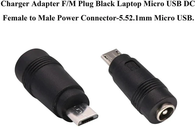 Alt view image 3 of 5 - Micro DC Power Adapter DC5.5x2.1mm to Micro USB 5V DC Power Supply Charging Cables Connector for Cellphone, Tablet,MP3 and Micro USB Device.(2Pack-Micro)