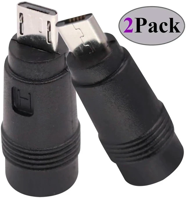 Alt view image 2 of 5 - Micro DC Power Adapter DC5.5x2.1mm to Micro USB 5V DC Power Supply Charging Cables Connector for Cellphone, Tablet,MP3 and Micro USB Device.(2Pack-Micro)