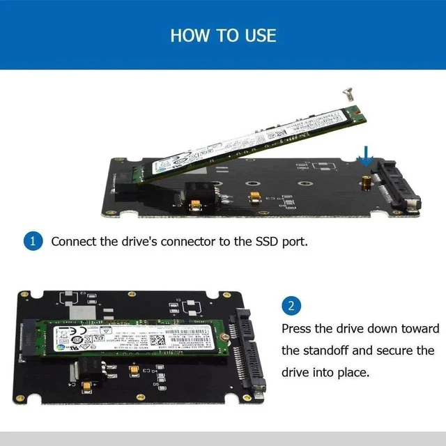 Alt view image 5 of 7 - M.2 Adapter to 2.5 SATA Enclosure, B & M Key SATA Based NGFF SSD Converter to 2.5 Inch SATA 3.0 Card Support 2230 2242 2260 2280 Hard Drive with 7mm Case