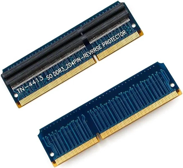 Alt view image 6 of 6 - DDR3 SO DIMM Adapter Converter Card Raiser 204PIN DDR 3 Reverse Protector SO DIMM DDR3 Memory Ram Tester Post Card for Computer