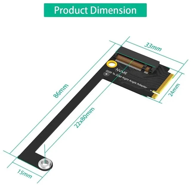 Alt view image 2 of 7 - SSD Hard Drive Expansion Board NVME M-Key M.2 PCIE 4.0 Adapter for Rog Ally Handheld Conversion 2230 to 2280