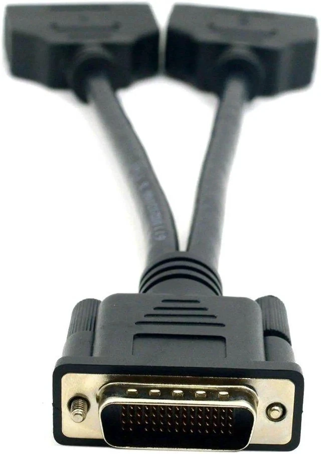 Alt view image 4 of 6 - DMS 59 Pin Dual 2 DVI Monitors, DMS 59 Pin Male to Two DVI 24+5 Female Dual Monitor Extension Cable Adapter for LHF Graphics Card (dus 59 pin Dual dvi)