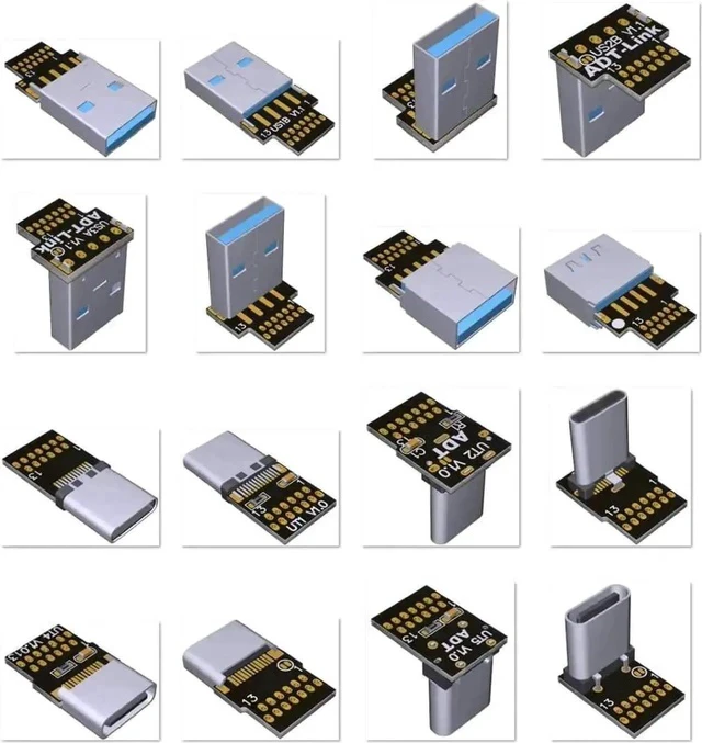 Alt view image 3 of 6 - USB 3.0 Cable USB to USB Cable Type A Male to Male Extension Cable Super Speed HDD 90/270 Degree Angle Up/Down Angled (10cm,S3-S3R)