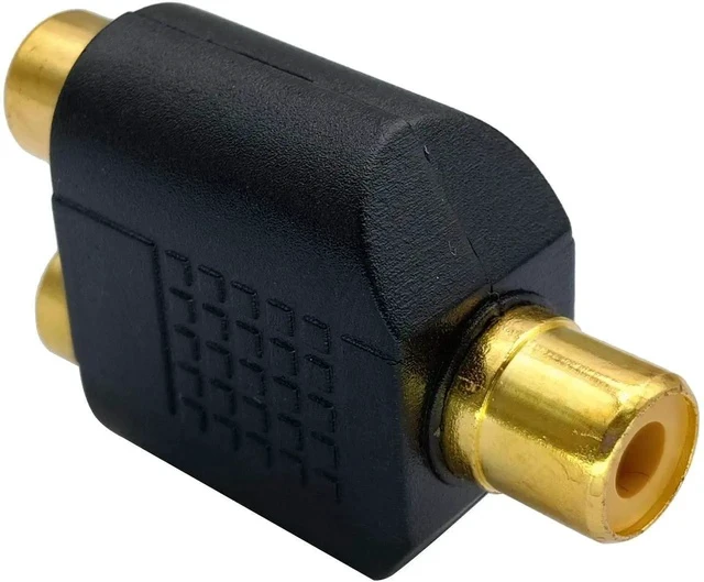 Alt view image 2 of 7 - RCA Y Splitter Adapter,Gold-Plated1RCA Female to 2 RCA Female Jack Audio Video Y Splitter Adapters Connector for Audio Video AV TV Cable Convert (5 Pack F/F)