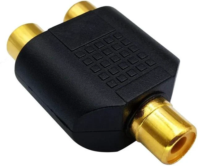 Alt view image 6 of 7 - RCA Y Splitter Adapter,Gold-Plated1RCA Female to 2 RCA Female Jack Audio Video Y Splitter Adapters Connector for Audio Video AV TV Cable Convert (5 Pack F/F)