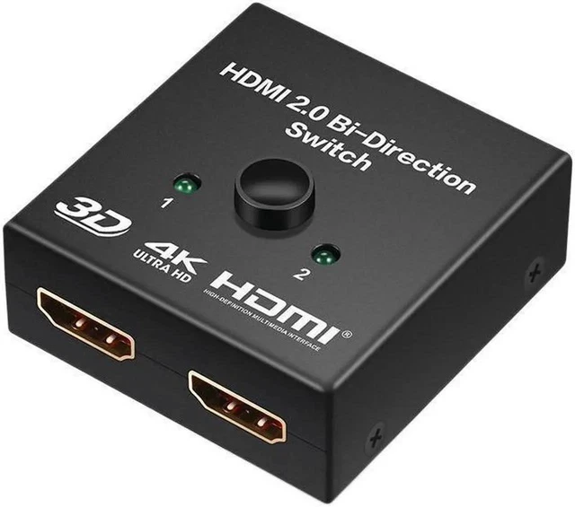 Alt view image 3 of 6 - HDMI 2.0 HDTV Switch Splitter Bi-Direction Hub HDCP 4K 1080P 3D Switcher for DVD HDTV PS4