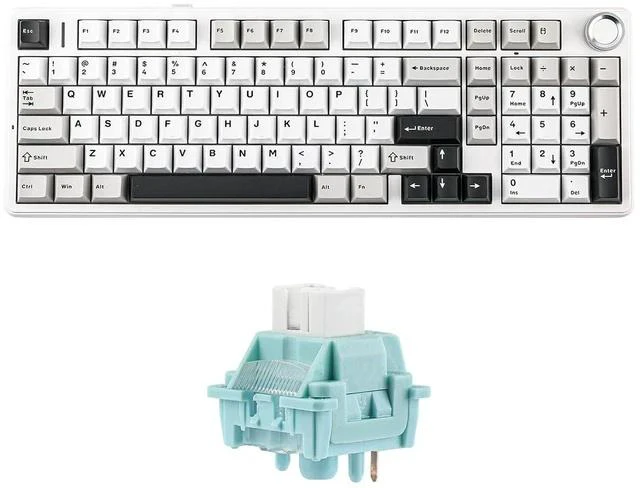 Alt view image 2 of 2 - Aula F99 PRO 96% Mechanical Gaming Keyboard with LEOBOG Ice Vein 100 Pcs 42gf Linear Keyboard Switch