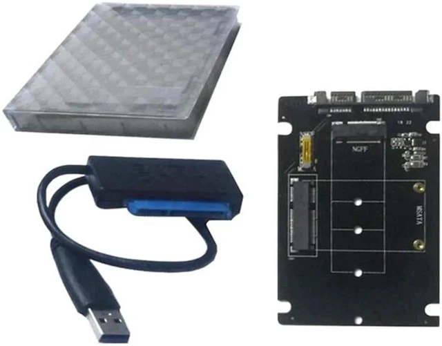 Alt view image 5 of 5 - MSATA to SATA 3.0 Adapter Card USB3.0 Easy Drive Cable M.2 NGFF to SATA to USB3.0 Converter Adapter Cable