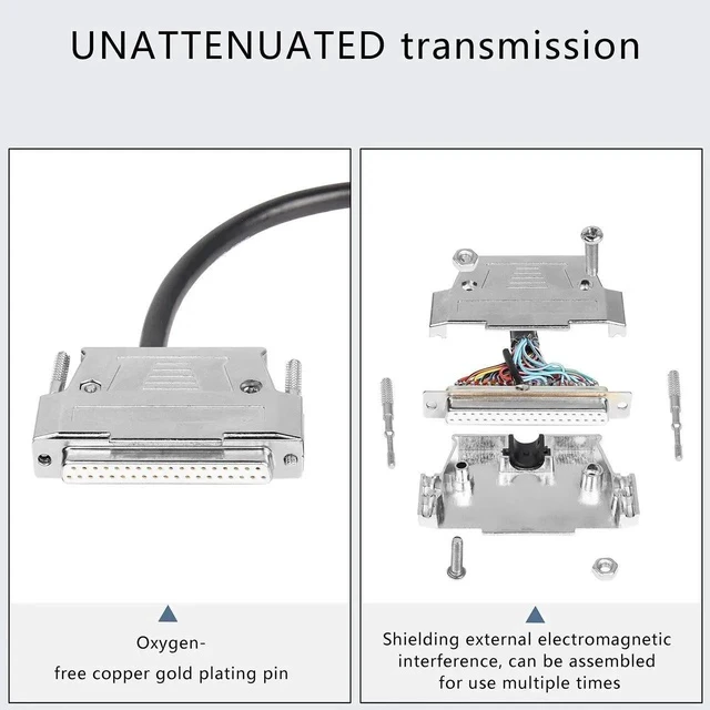 Alt view image 5 of 6 - DB37 Connector Adapter 37 Pin Serial Extension Cable Solderless 37-Pin Port Breakout Replacement Cable with Bare Wire - 1M/3.2Ft (DB37 Female)