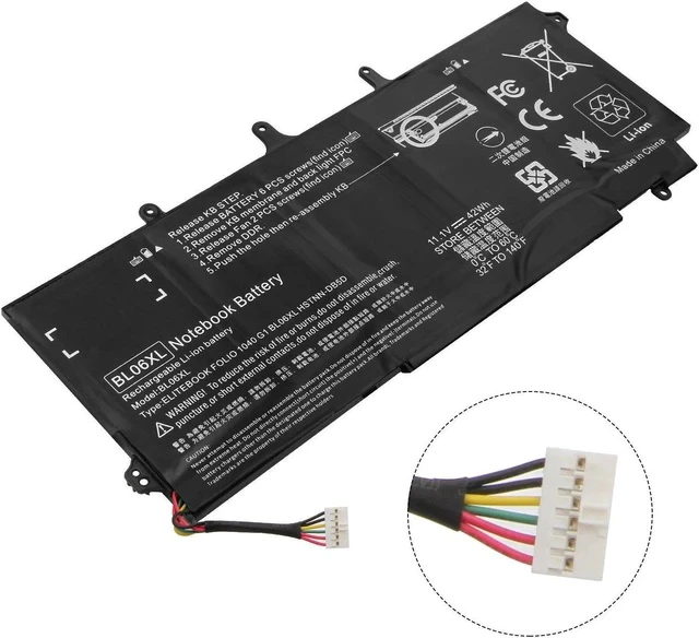 Alt view image 3 of 5 - 11.1V Battery for HP EliteBook Folio 1040 G2 L7Z22PA L9S82PA F6R38AV F2R72UT L7Z22PA L9S82PA