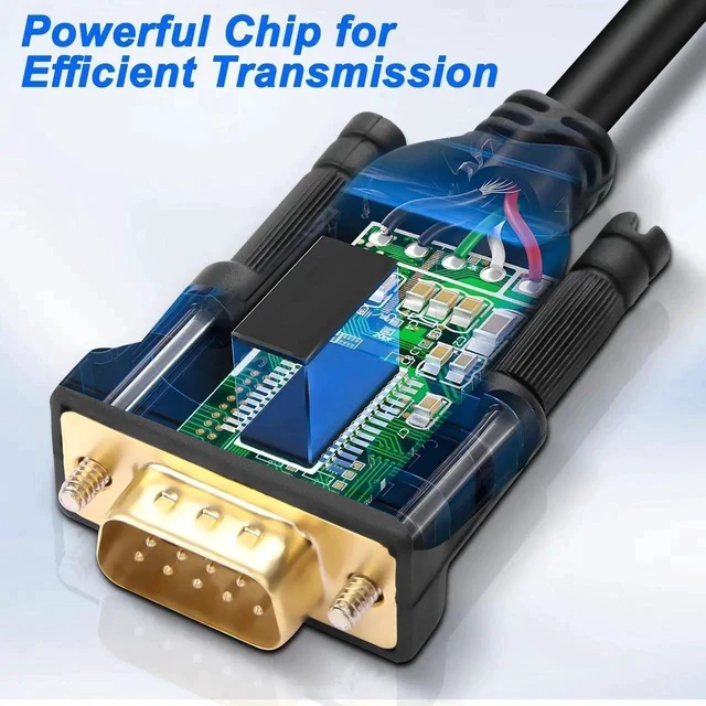 Alt view image 5 of 7 - USB Type C to RS232 DB9 Serial Adapter Cable Male to Male Converter Cord PL2303 Chipset with DB9 Female to Female Coupler Connector for Win11/10/8/8.1/7/XP/Vista/Mac OS -1.5M/4.9FT