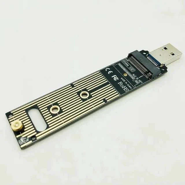 Alt view image 4 of 6 - Portable High Performance NVME to USB Adapter M.2 SSD to Type-A Card USB 3.1 Gen 2 Bridge Chip to M2 SSD Key M for Windows XP/7/