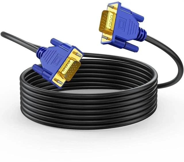 Main image of Long VGA Cable 35 Feet, Shielded Male to Male Monitor Computer Cable Adapter, Pure Copper Wire HD15 1080P @60Hz Full HD High Resolution for TV Computer Projector-(Blue, 1-Pack)