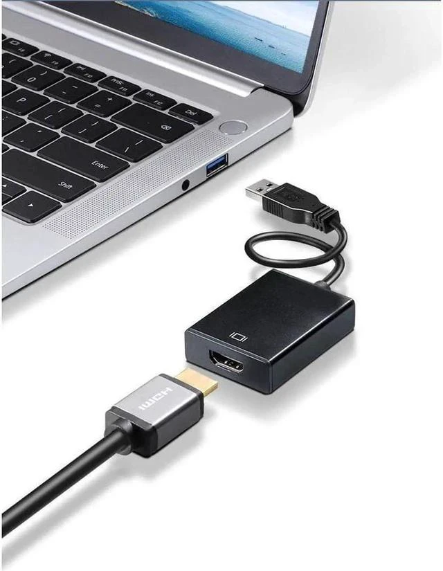 Alt view image 2 of 6 - USB to HDMI Adapter USB 3.0/2.0 to HDMI 1080P Video Graphics Cable Converter with Audio for PC Laptop Projector HDTV Compatible with Windows XP 7/8/8.1/10