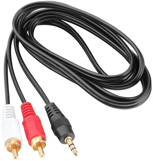Alt view image 3 of 6 - 3.5mm to RCA Cable, RCA Male to Aux Audio Adapter HiFi Sound Headphone Jack Adapter Metal Shell Y Splitter Auxiliary Cord 1/8 Connector for Phone Speaker MP3 Tablet HDTV