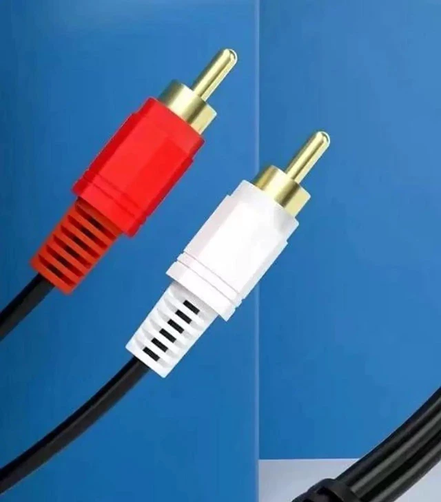Alt view image 5 of 6 - 3.5mm to RCA Cable, RCA Male to Aux Audio Adapter HiFi Sound Headphone Jack Adapter Metal Shell Y Splitter Auxiliary Cord 1/8 Connector for Phone Speaker MP3 Tablet HDTV