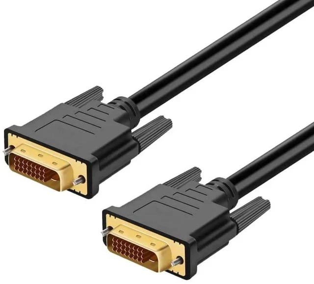 Alt view image 6 of 7 - 10-Pack 6 FT DVI-D to DVI-D (24+1) Dual Link Cable, Black, High Resolution, High-Speed, Compatible with Personal Computer, Laptop, Desktop, Monitor, Projector, HDTV