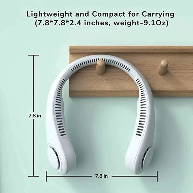 Alt view image 4 of 4 - Gemdeck Portable Neck Fan, 3000 mAh Hands Free Bladeless Fan,Wearable Personal Fan 3 Speeds