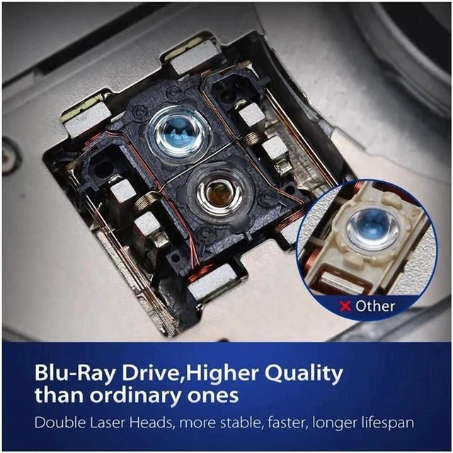 Alt view image 7 of 7 - Aluminum External CD DVD Blu-Ray Player Drive, USB 3.0 Type-C Portable CD/DVD /-RW Drive/DVD Optical Drive disc Player for Laptop Slim CD ROM Rewriter Burner for Mac Laptop Desktop PC