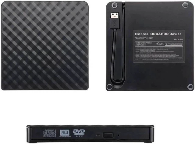Alt view image 5 of 7 - Mobile External Burner External Optical Drive USB3.0/USB-C External DVD Burner CD/DVD ROM CD RW Player Optical Drive Writer Recorder
