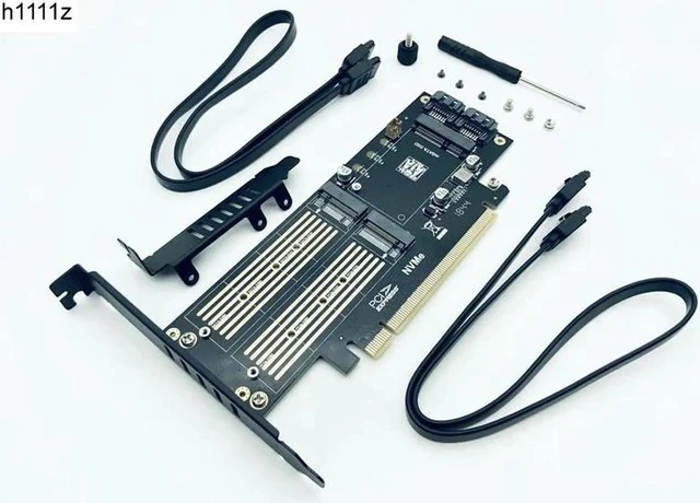 Alt view image 4 of 6 - Add On Cards SATA M.2 Adapter PCIE M.2 to SATA SSD M.2 SATA Adapter NVME M Key + AHCI NGFF B Key + MSATA 3in1 Riser Card