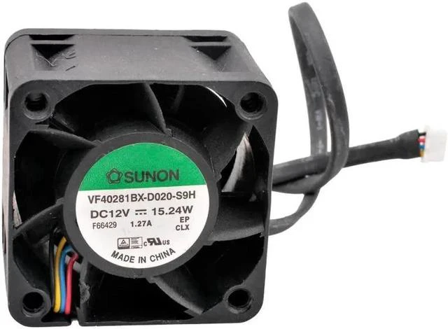 Alt view image 3 of 4 - VF40281BX-D020-S9H 4cm 40mm fan 40x40x28mm 4028 DC12V 15.24W 1.27A 4pin high-power cooling fan for power supply