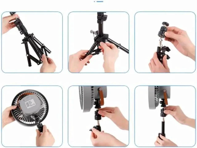 Alt view image 2 of 6 - Gemdeck Camping Fan 10000mAh Rechargeable Portable Fan Desk Fan