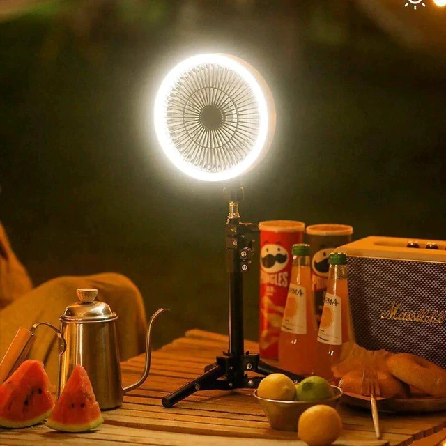 Alt view image 6 of 6 - Gemdeck Camping Fan 10000mAh Rechargeable Portable Fan Desk Fan