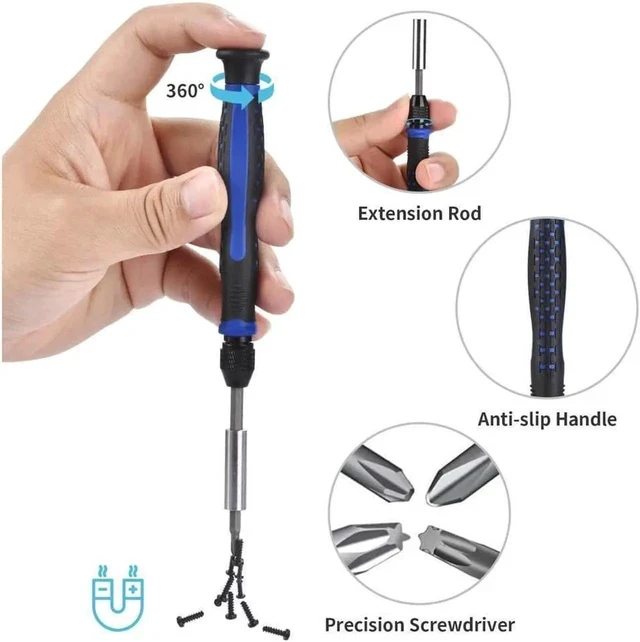 Alt view image 3 of 5 - Professional Computer Repair kit, Precision Eectronic Screwdriver Set, with 112 Magnetic Bit, Suitable for Phone, iPhone, PC, MacBook, Laptop, PS4, Xbox Repair of Small Technical Tools