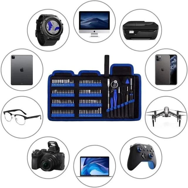 Alt view image 4 of 5 - Professional Computer Repair kit, Precision Eectronic Screwdriver Set, with 112 Magnetic Bit, Suitable for Phone, iPhone, PC, MacBook, Laptop, PS4, Xbox Repair of Small Technical Tools