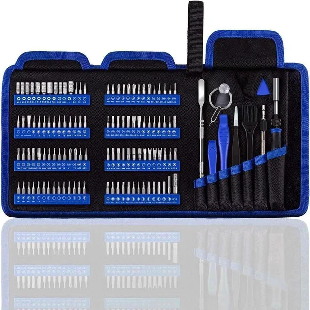 Alt view image 5 of 5 - Professional Computer Repair kit, Precision Eectronic Screwdriver Set, with 112 Magnetic Bit, Suitable for Phone, iPhone, PC, MacBook, Laptop, PS4, Xbox Repair of Small Technical Tools