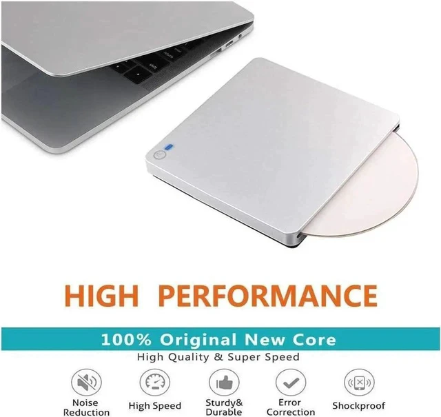 Alt view image 3 of 7 - External Blu-Ray Burner Drive with One Touch Pop up for Laptop, Portable High-Speed USB-C&USB 3.0 CD Burner/DVD Reader Writer for PC Desktops, Compatible with Windows/Mac OSX/Linux (XD055BD)