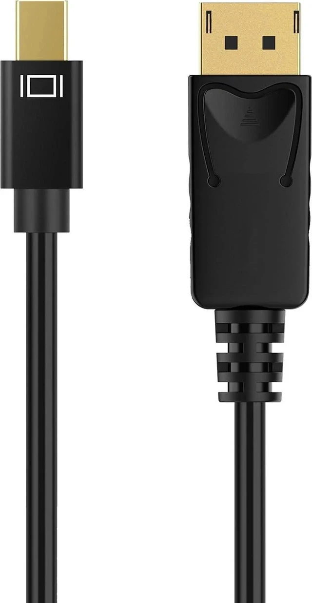 Alt view image 5 of 7 - Mini DisplayPort to DisplayPort Cable, 6 Feet, Gold-Plated DisplayPort to Mini DisplayPort (4K@60Hz, 2K@144Hz) Mini DP to DP Display Cable - Black
