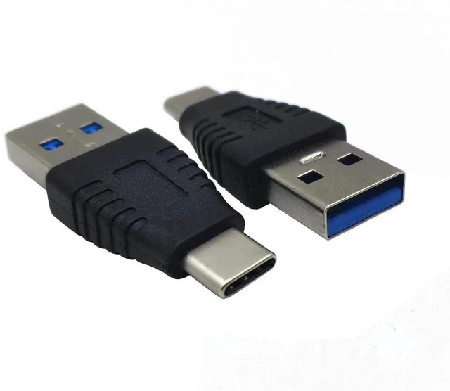 Alt view image 2 of 4 - USB-C Adapter, (2-Pack) USB 3.1 Type-C Male to USB 2.0 A Male Extension Adapter for Laptop,Tablet, Mobile Phone and More (USB C M/A M)