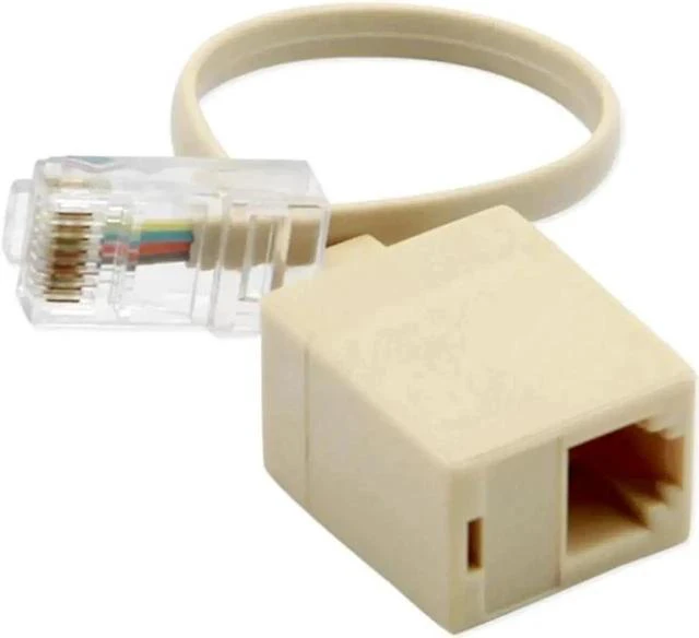 Main image of 1 PCS 8P4C / RJ45 Male RJ11 6P4C to Female M / F Adapter Telephone Ethernet