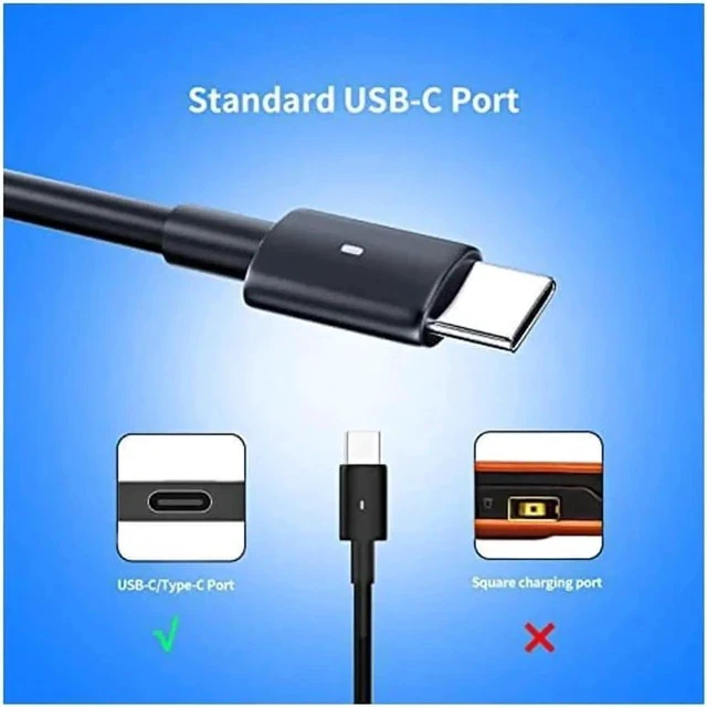 Alt view image 3 of 5 - 130W USB/Type C AC Adapter Replacement for Dell Precision 5530 Dell XPS 15 9575 2-in-1 9570 9500 XPS 17 9700 Power Supply Adapter Cord