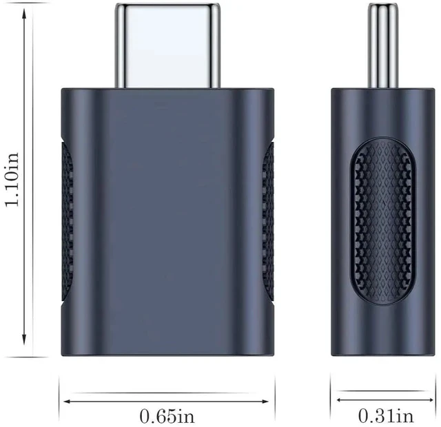 Alt view image 6 of 6 - 10Gbps USB C to USB 3.1 Adapter (4 Pack), Thunderbolt 4/3 to USB OTG Converter for iPhone 15, MacBook, iPad, iMac and More Type C Devices - Midnight