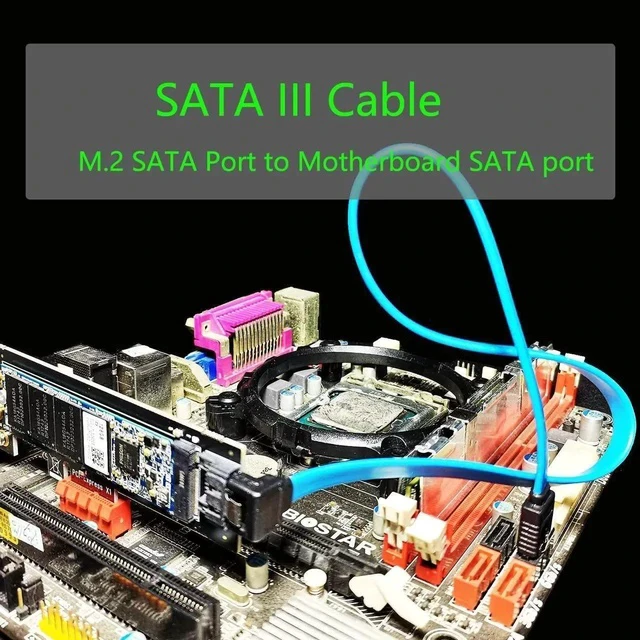 Alt view image 4 of 7 - PA09-SA M.2 NGFF SATA SSD Adapter - SATA I/II/III, Cable and Screws Included