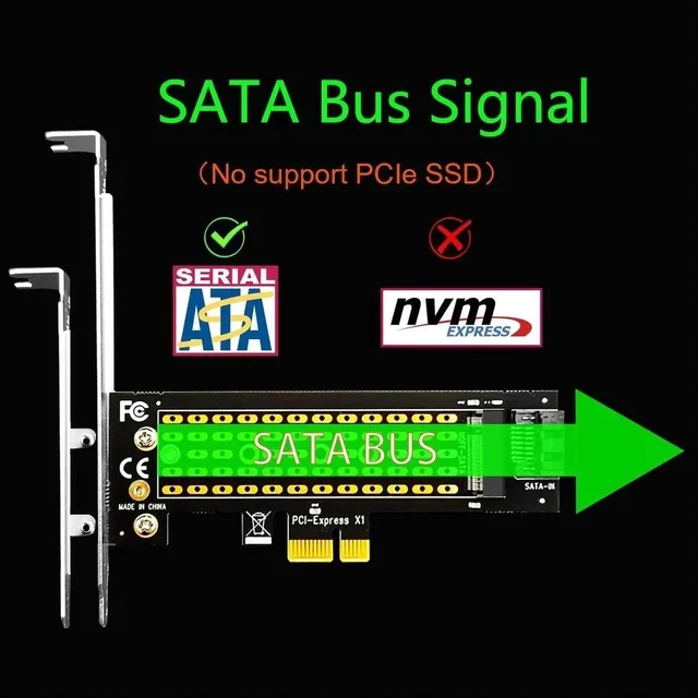 Alt view image 6 of 7 - PA09-SA M.2 NGFF SATA SSD Adapter - SATA I/II/III, Cable and Screws Included